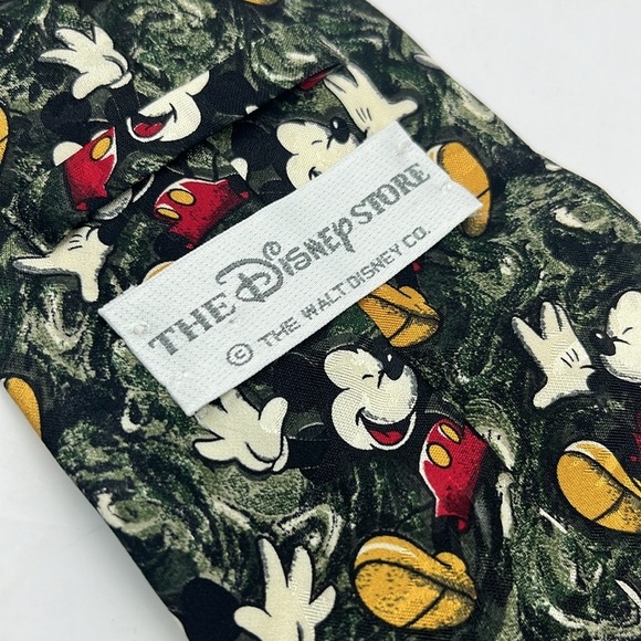 Mickey Disney 90s Silk tie necktie frolicking happy unique fun - Picture 3 of 3